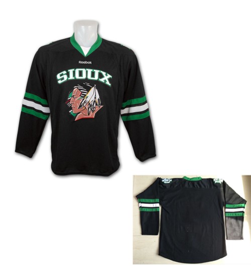 Custom NCAA University Blank North Dakota Fighting Sioux Hockey Jersey Black